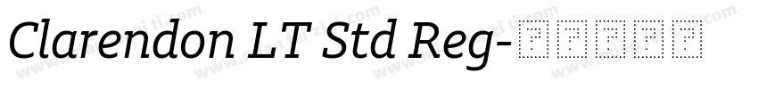 Clarendon LT Std Reg字体转换